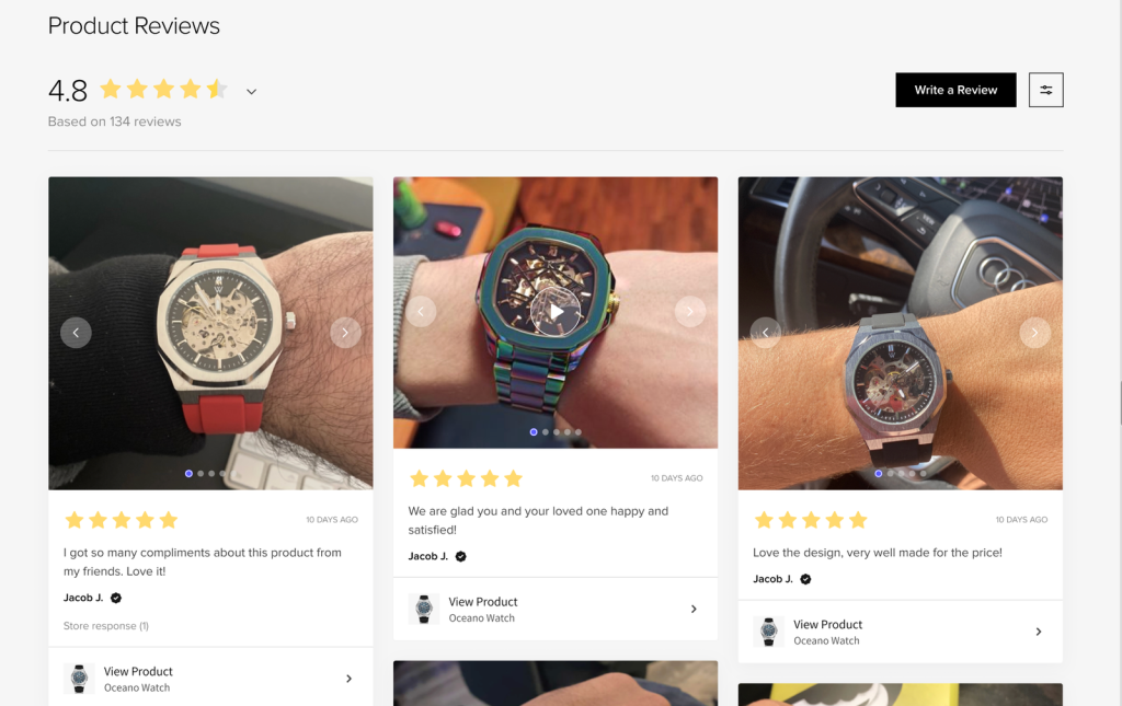 Fera product review app shopify.